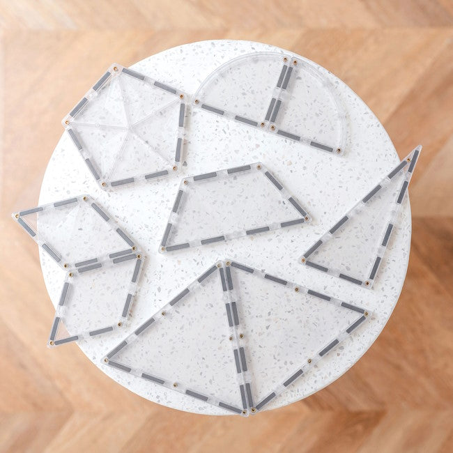 Connetix Tiles | 24 Piece Clear Shape Expansion Pack at Milk Tooth Australia