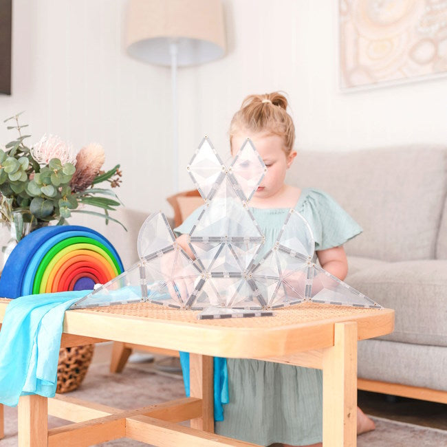 Connetix Tiles | 24 Piece Clear Shape Expansion Pack at Milk Tooth Australia