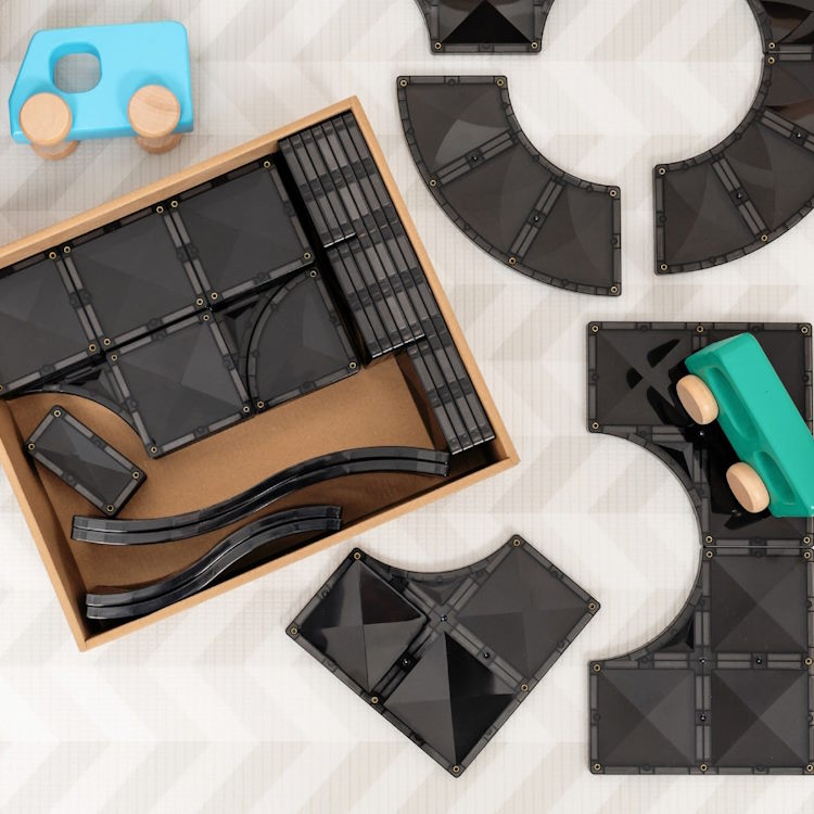 Connetix Tiles | 48 Piece Creative Roads Pack at Milk Tooth Australia