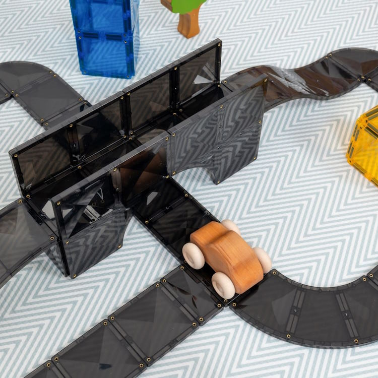 Connetix Tiles | 48 Piece Creative Roads Pack at Milk Tooth Australia