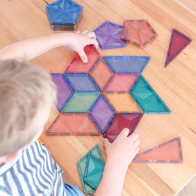 Connetix Tiles | 48 Piece Pastel Shape Expansion Pack at Milk Tooth Australia