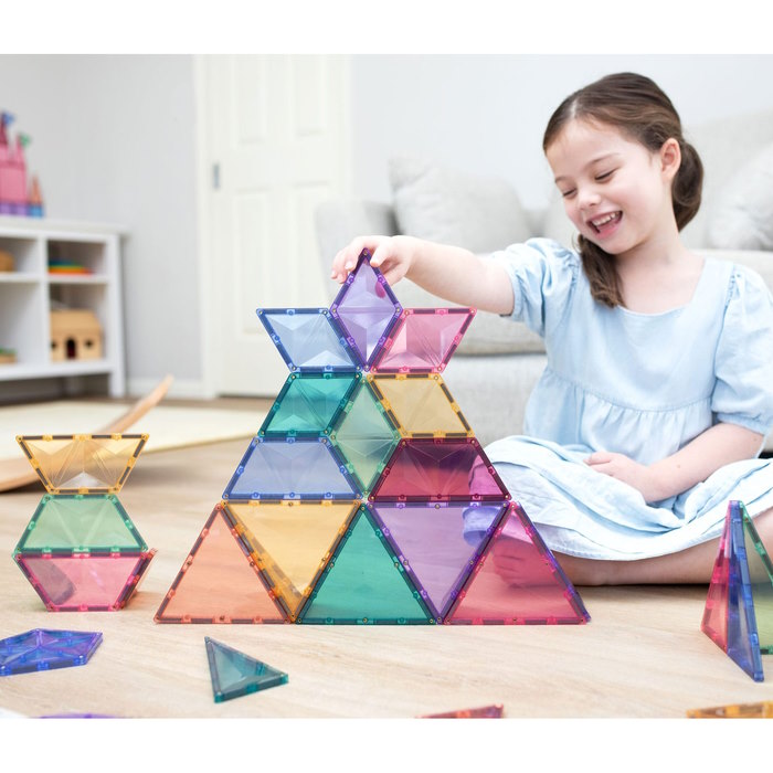 Connetix Tiles | 48 Piece Pastel Shape Expansion Pack at Milk Tooth Australia