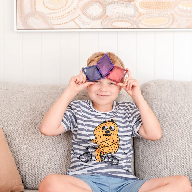 Connetix Tiles | 48 Piece Pastel Shape Expansion Pack at Milk Tooth Australia