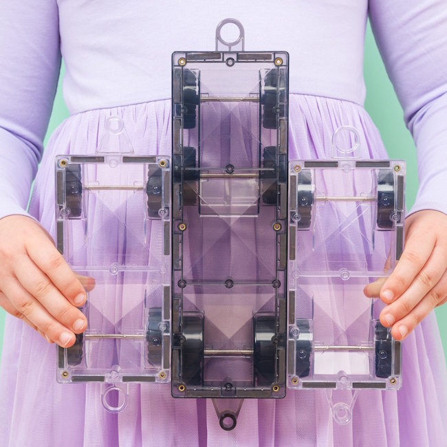 Connetix Tiles | 50 Piece Pastel Transport Pack at Milk Tooth Australia