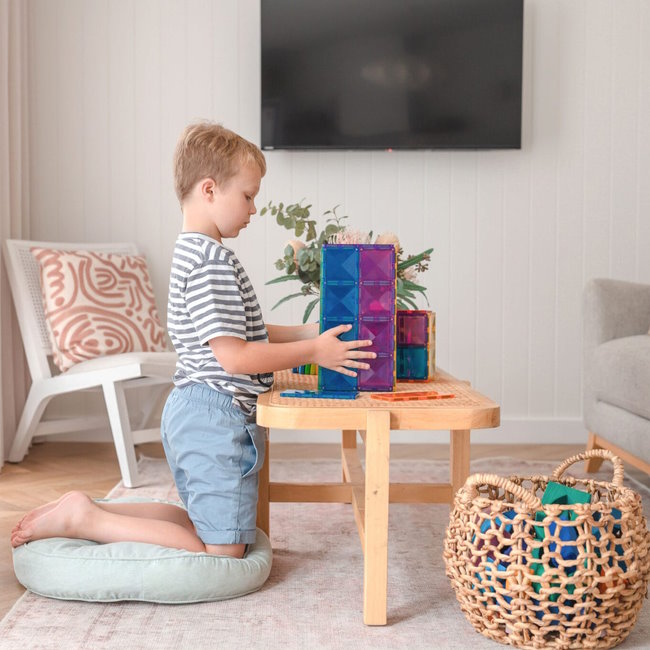 Connetix Tiles | 18 Piece Rainbow Rectangle Pack at Milk Tooth Australia
