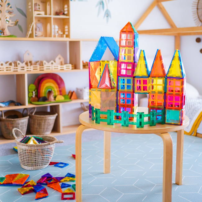 Connetix Tiles | 102 Piece Rainbow Creative Pack DAMAGED PACKAGING at Milk Tooth