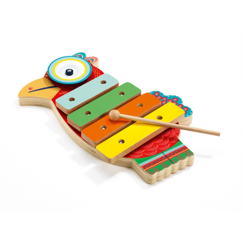 Djeco Animambo Bird Parrot Xylophone &amp; Cymbal