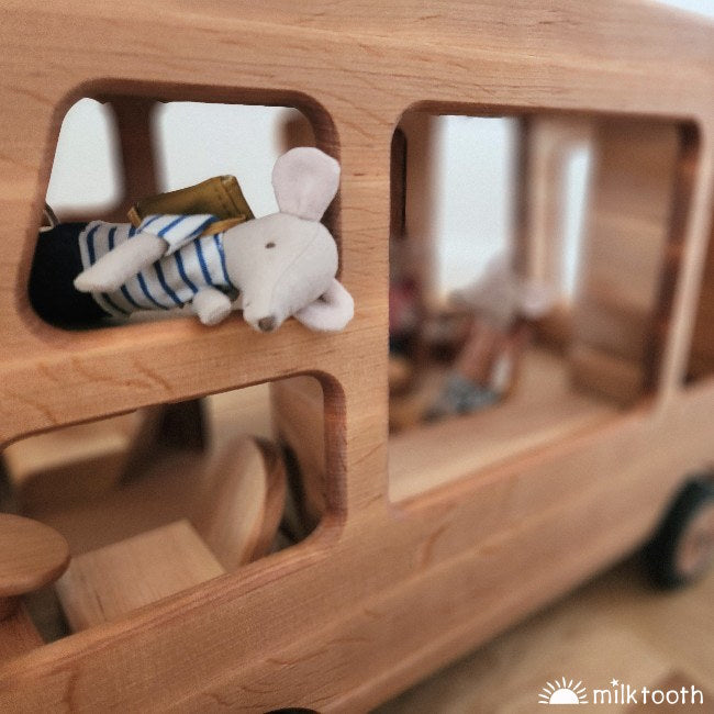Drewart Camper Van Maileg Mice copyright Milk Tooth Australia