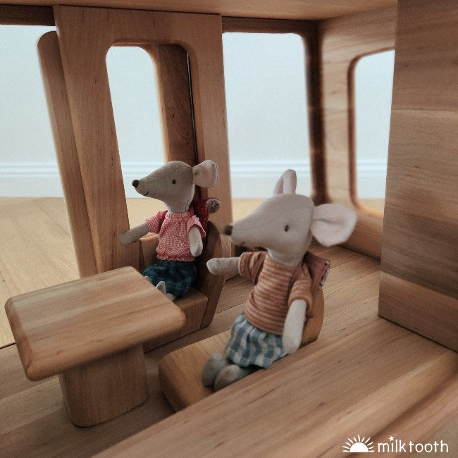 Drewart Camper Van Maileg Mice copyright Milk Tooth Australia