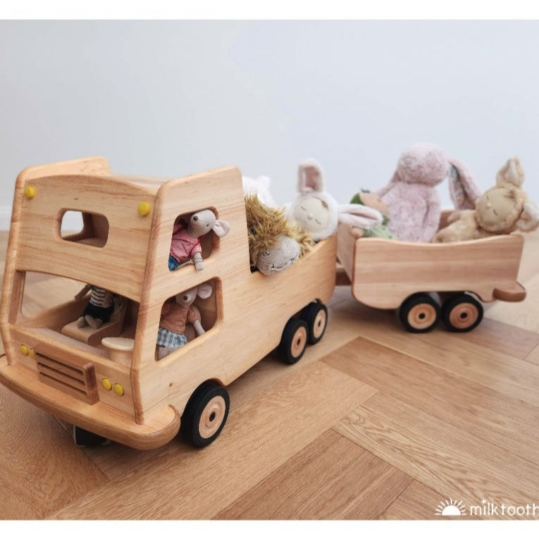 Drewart | Truck with Trailer and Maileg Mice copyright Milk Tooth Australia