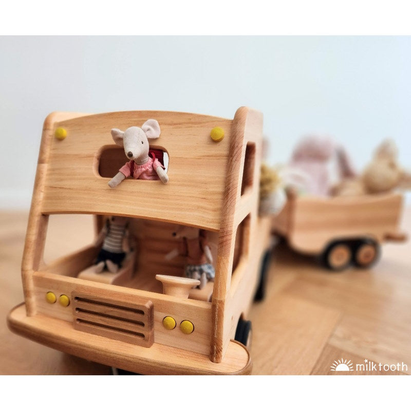 Drewart | Truck with Trailer and Maileg Mice copyright Milk Tooth Australia
