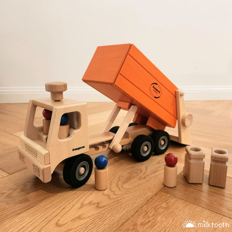 Fagus Limited Edition Orange Garbage Truck at Milk Tooth