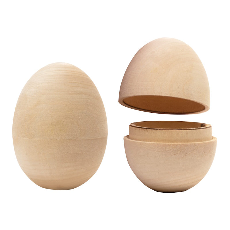 Golden Cockerel | Hollow Wooden Egg 7cm at Milk Tooth
