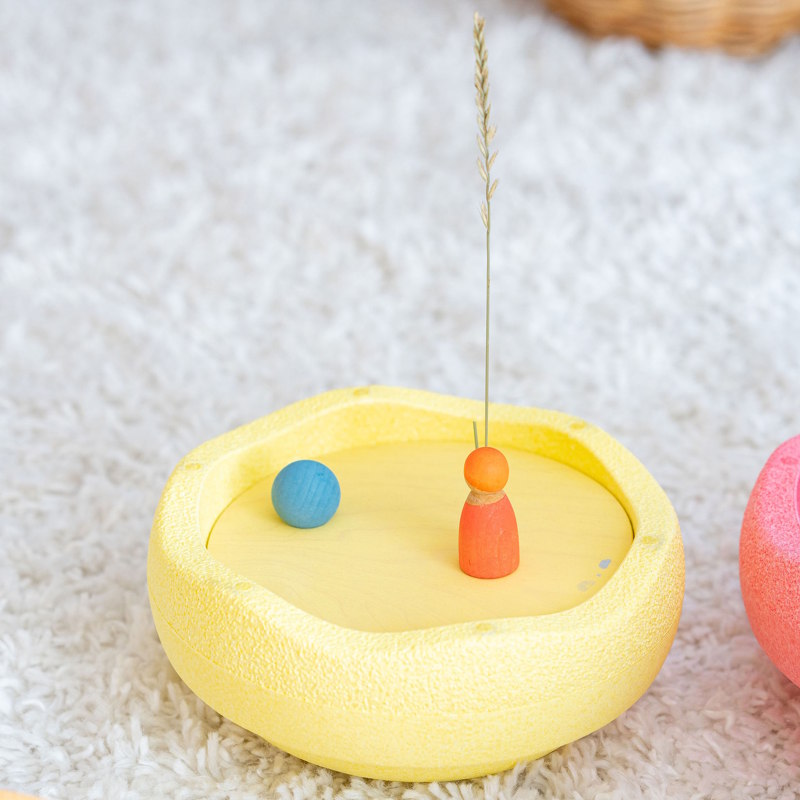 Grimm&#39;s x Stapelstein | Rolling Discs Rainbow Pastel Warm at Milk Tooth Australia