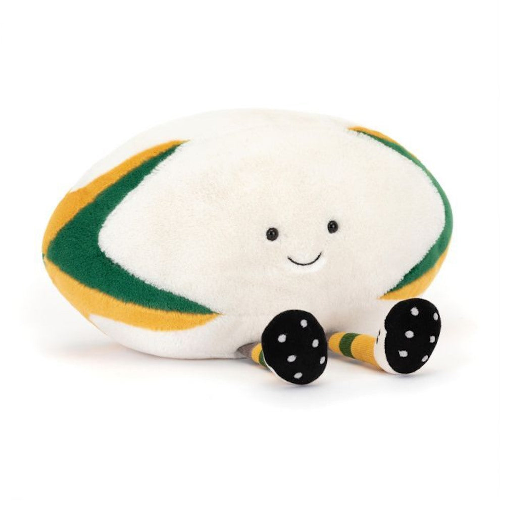 Jellycat | Amuseables Sports Australian Rugby Ball at Milk Tooth Australia