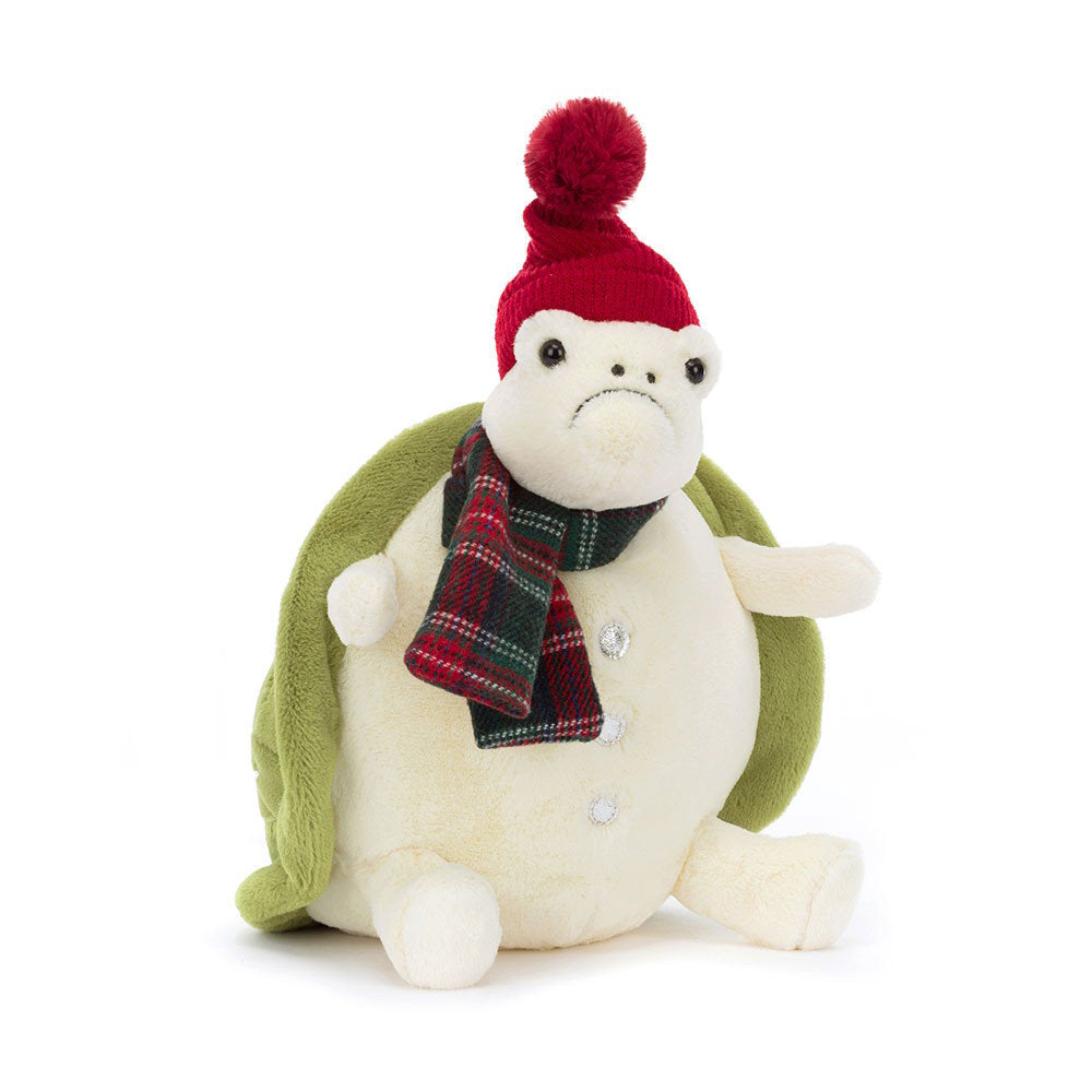 Grumpy Turtle Plush Jellycat | Snowman Timmy Turtle - Milk Tooth