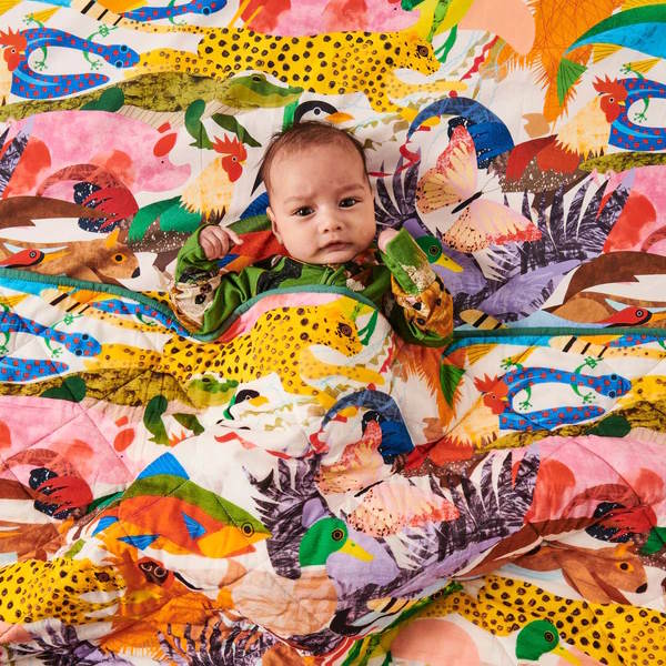 Kip and Co | All Creatures Great & Small Fitted Cot/Bassinet Sheet at Milk Tooth