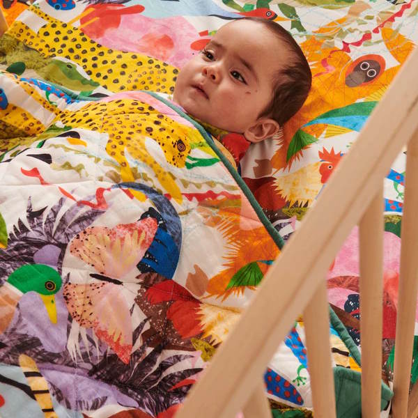 Kip and Co | All Creatures Great &amp; Small Fitted Cot/Bassinet Sheet at Milk Tooth