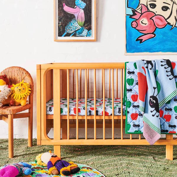 Kip and Co Quilted Cot Bedspread Ants Pants Milk Tooth