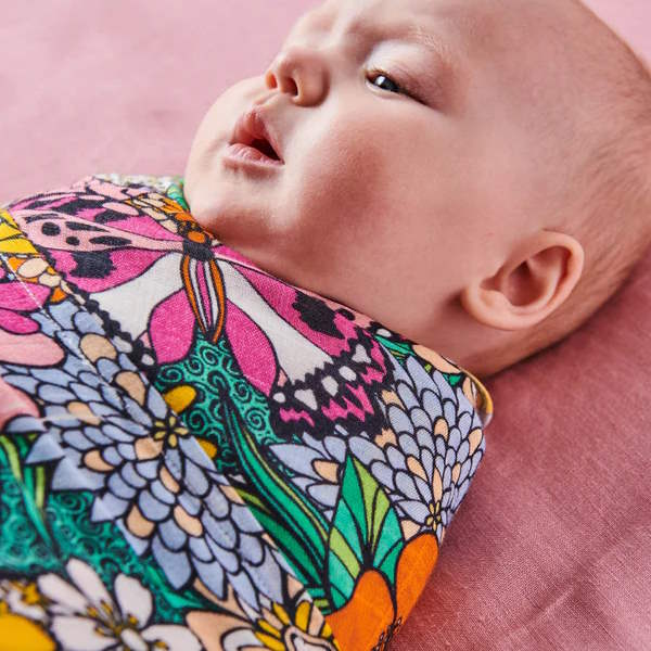 Kip and Co | Bamboo Baby Swaddle | Bliss Floral at Milk Tooth