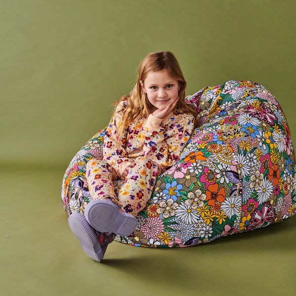 Kip and Co | Canvas Beanbag Cover | Bliss Floral at Milk Tooth