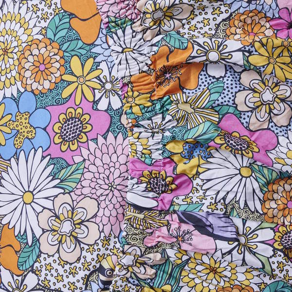 Kip and Co | Bliss Floral Fitted Cot/Bassinet Sheet at Milk Tooth