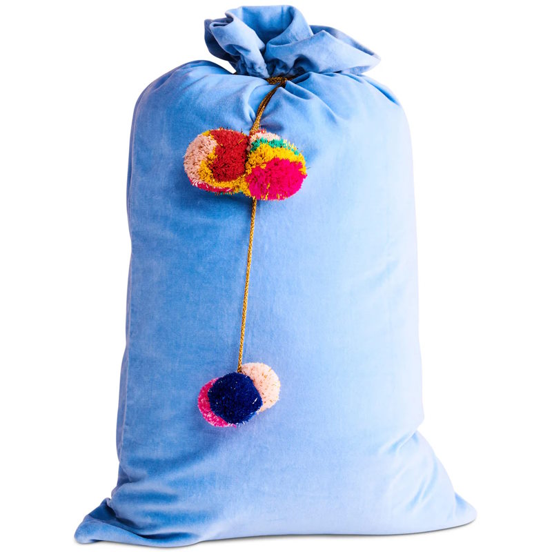 Kip and Co | Velvet Santa Sack | Brilliant Blue at Milk Tooth Australia