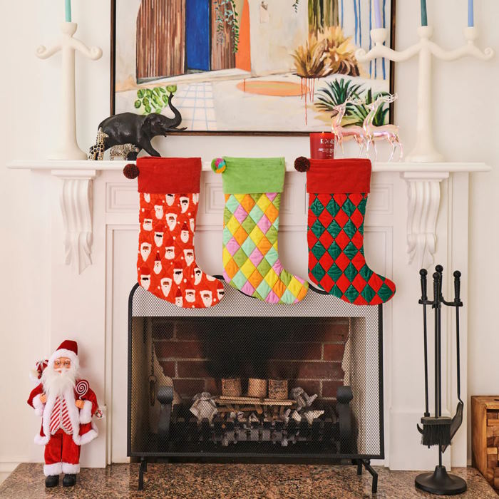 Kip and Co | Velvet Stocking | Hohoho Red at Milk Tooth Australia