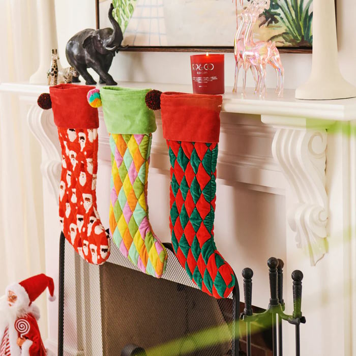 Kip and Co | Velvet Stocking | Hohoho Red at Milk Tooth Australia