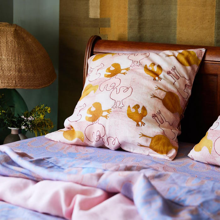 Kip and Co x Ernabella Arts | Tjulpu Kulunypa Linen European Pillowcases 2P Set at Milk Tooth