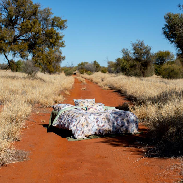 Kip and Co x Ernabella Arts | Likara Linen European Pillowcases 2P Set at Milk Tooth