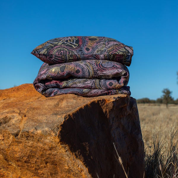 Kip and Co x Ernabella Arts | Tjala Tjukurpa Linen Pillowcases 2P at Milk Tooth