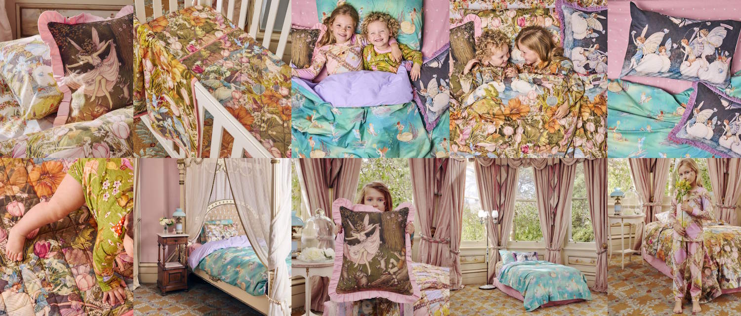 Kip & Co x Fairyland Bed Linen Cot Linen Cushions Baby Swaddles Tea Towels at Milk Tooth Australia