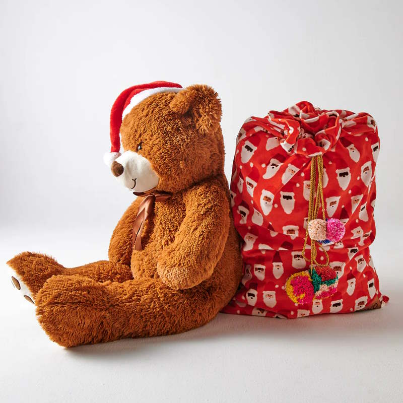 Kip and Co | Velvet Santa Sack | Hohoho Red at Milk Tooth Australia