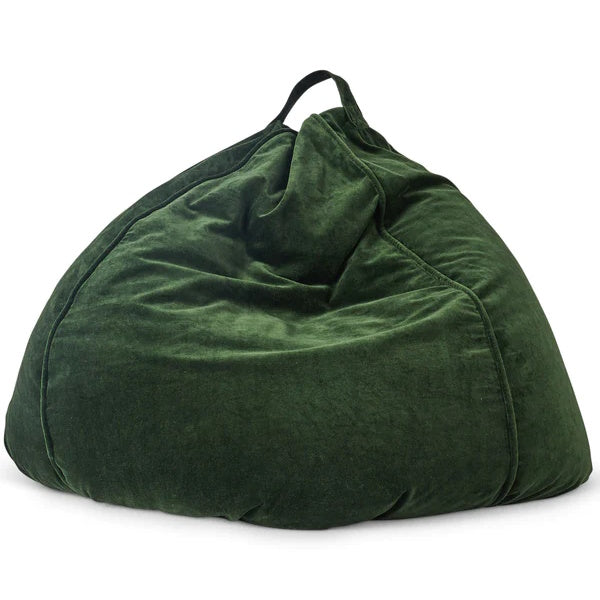 Kip and Co | Velvet Beanbag Cover | Kombu Green at Milk Tooth