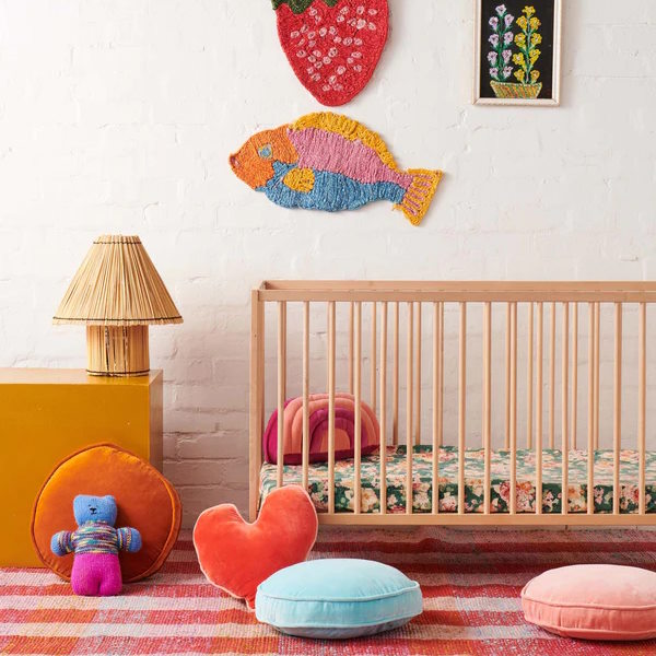 Kip and Co | Love Me Velvet Rainbow Cushion at Milk Tooth