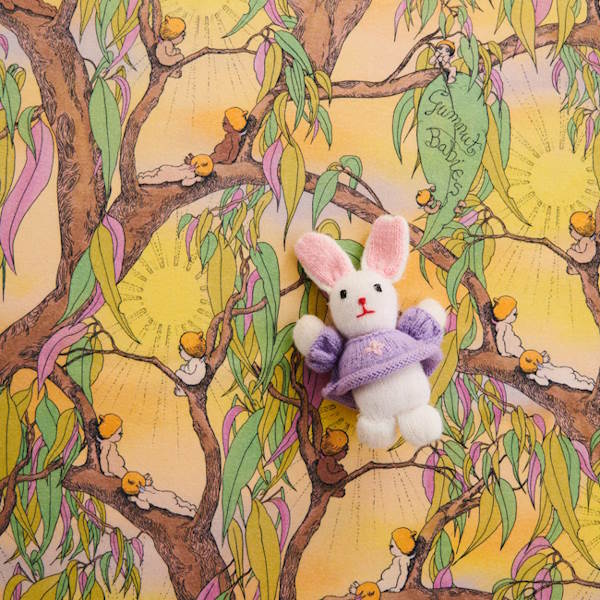 Kip and Co x May Gibbs | Flannelette Baby Fitted Sheet Sunrise Delight at Milk Tooth Australia