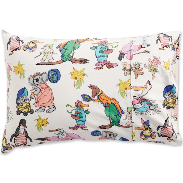 Kip and Co x May Gibbs | Flannelette Pillow Case Out And About at Milk Tooth Australia