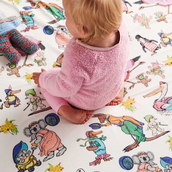 Kip and Co x May Gibbs | Flannelette Quilt Cover Out And About at Milk Tooth Australia