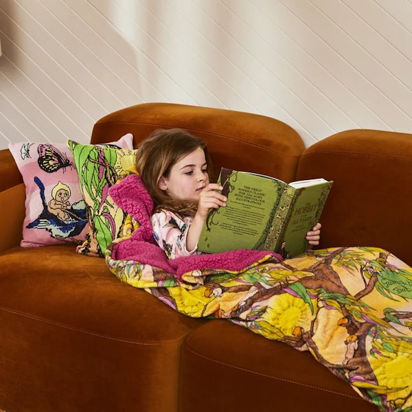 Kip and Co x May Gibbs | Knitted Cushion Fly Baby at Milk Tooth Australia