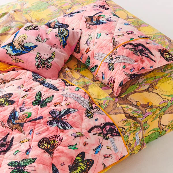 Kip and Co x May Gibbs | Knitted Cushion Fly Baby at Milk Tooth Australia