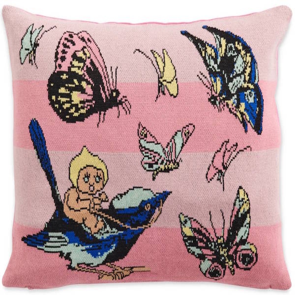 Kip and Co x May Gibbs | Knitted Cushion Fly Baby at Milk Tooth Australia