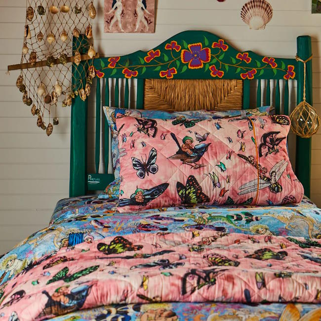 Kip and Co x May Gibbs | Quilted Pillow Case Fly Baby at Milk Tooth Australia