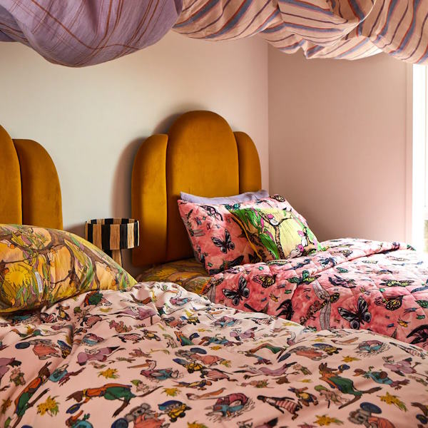 Kip and Co x May Gibbs | Quilted Single Bedspread Fly Baby at Milk Tooth Australia