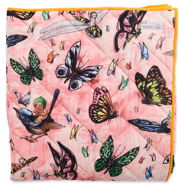 Kip and Co x May Gibbs | Quilted Single Bedspread Fly Baby at Milk Tooth Australia