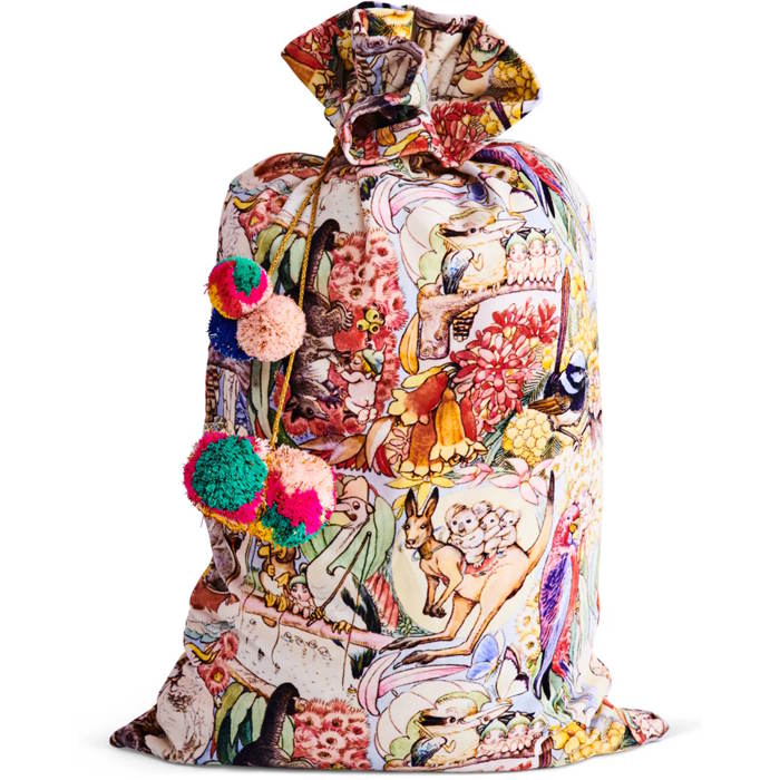 Kip and Co x May Gibbs | Velvet Santa Sack Bush Friends at Milk Tooth Australia