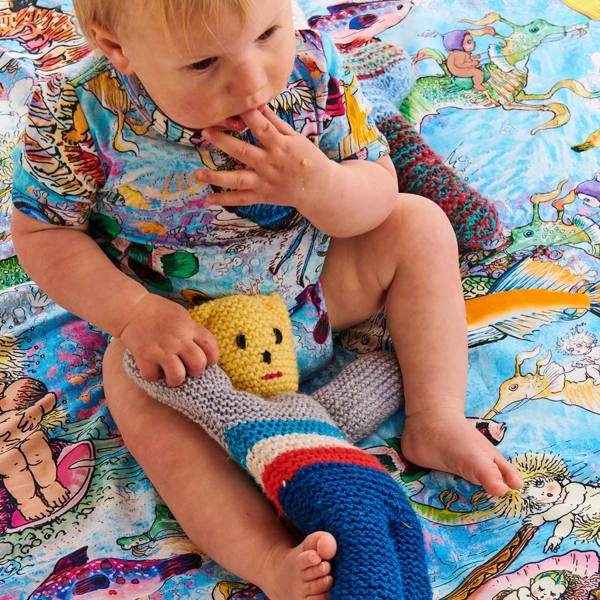 Kip and Co x May Gibbs | Fitted Sheet Waterworld Baby at Milk Tooth Australia