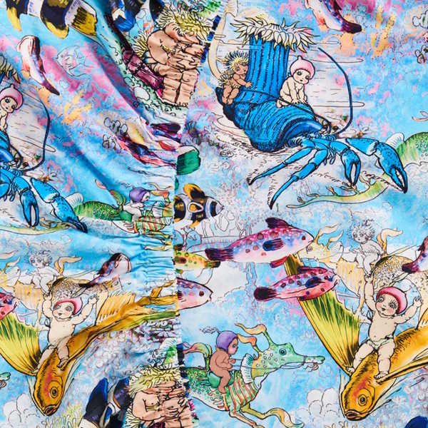 Kip and Co x May Gibbs | Fitted Sheet Waterworld Baby at Milk Tooth Australia