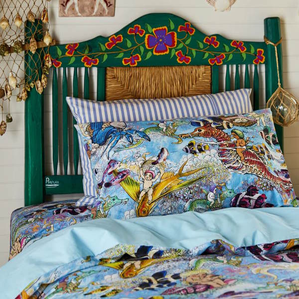 Kip and Co x May Gibbs | Fitted Sheet Waterworld Kids at Milk Tooth Australia