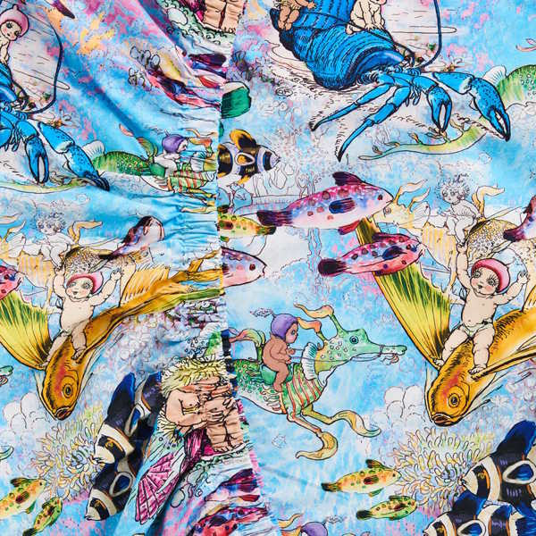 Kip and Co x May Gibbs | Fitted Sheet Waterworld Kids at Milk Tooth Australia